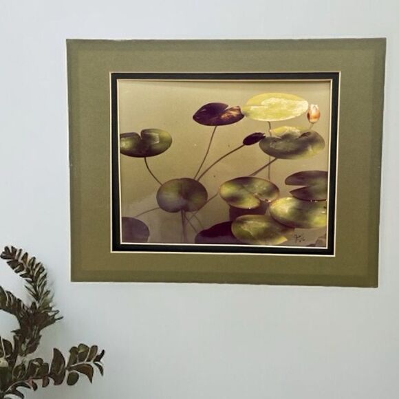 Waterlilies Lili Pad  Photograph Artist Signed Double Mat - Picture 3 of 9